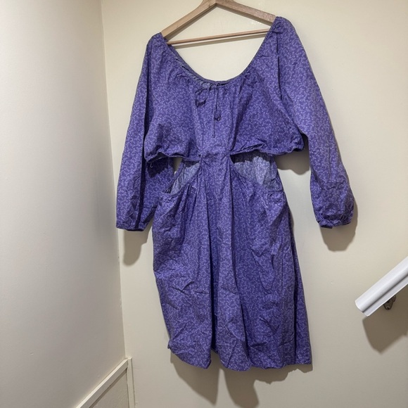Women’s NWT No Boundaries Purple Floral Cut Out Sides Party Summer Dress Size 3X - Picture 2 of 16